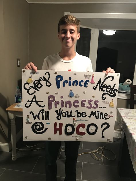 Homecoming HOCO Poster Idea prince and princess Mario Hoco Poster, Princess Promposal Ideas, Disney Princess Hoco Proposals, Princess And The Frog Homecoming Proposal, Princess Hoco Proposals, Hocoming Poster Ideas, Homecoming Boards Ideas, Hoco Perposals Ideas, Wofo Posters