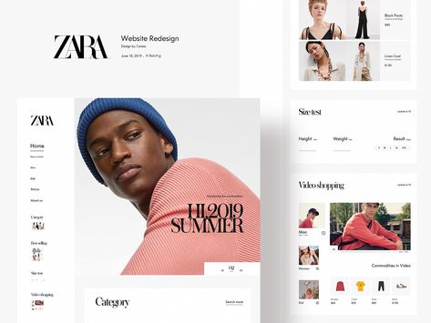 Zara Website Redesign by Caress Zara Website Design, Fashion Magazine Website, Fashion Brand Website, Minimal Fashion Website Design, Fashion E Commerce Web Design, Zara Website, Ux Trends, Fashion Web Design, Fashion Website Design