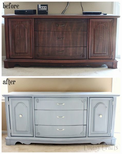 El CHALKY blog: TECNICA DECAPADO con LIJA de Pintura CHALKY Painted Tv Console Ideas, Painted Tv Console, Buffet Table Makeover, Refinished Furniture, Chalk Painting, Furniture Redo, Americana Decor, Dresser Makeover, Chalk Paint Furniture