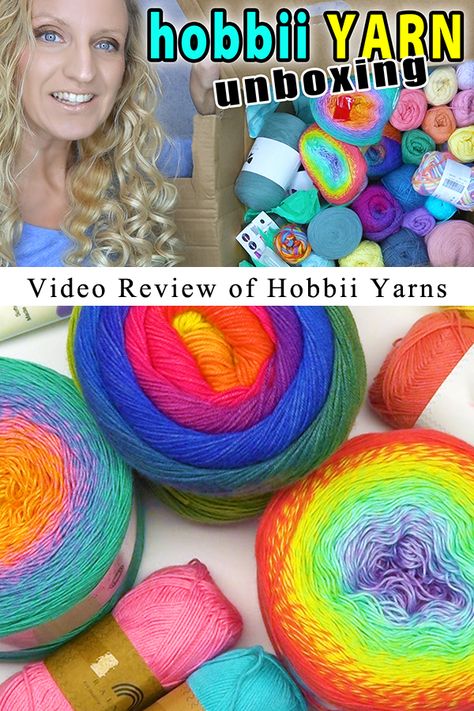 Unboxing and Yarn Review of Hobbii Yarn by Donna Wolfe from Naztazia r#naztazia #hobbii #yarn #yarns #review #unboxing #unbox #crochet #knitting #crocheted #crocheting #knit #knits #howto #tutorial #videotutorial #diy #artsandcrafts #artandcraft #crafts #craft #doityourself #diycrafts #diycraft #fiberart #fiberarts #yarncraft #yarncrafts #hobbi #hobii #hobi Hobbii Yarn, Crochet Hook Holder, Tropical Art Deco, Baby Unicorn, Crochet Clothing, Yarn Bowl, Finger Painting, Crochet Knitting, Crafty Things