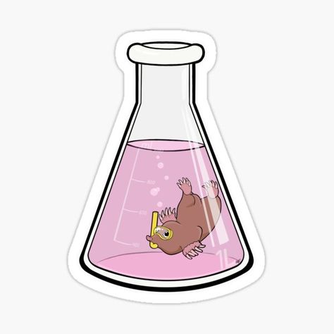 "1 Mol(e)ar Solution (no background) " Sticker by thecreativenerd | Redbubble Chemistry Stickers, Tom Gates, Chemistry Art, Picsart Png, Big Brain, Background Sticker, Science Stickers, Nails Today, Retro Background