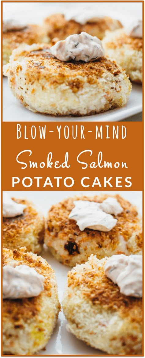 Salmon And Mashed Potatoes, Garlic Butter Salmon In Foil, Salmon Potato Cakes, Smoked Salmon Potato, Lemon Garlic Butter Salmon, Breakfast Patties, Potato Cakes Recipe, Salmon In Foil, Garlic Butter Salmon