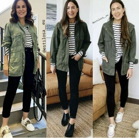 Green Military Jacket Outfit, Olive Jacket Outfit, Military Jacket Outfits, Outfits 40s, Cooler Weather Outfits, Confident Outfit, Olive Vest, Military Jacket Green, Olive Jacket