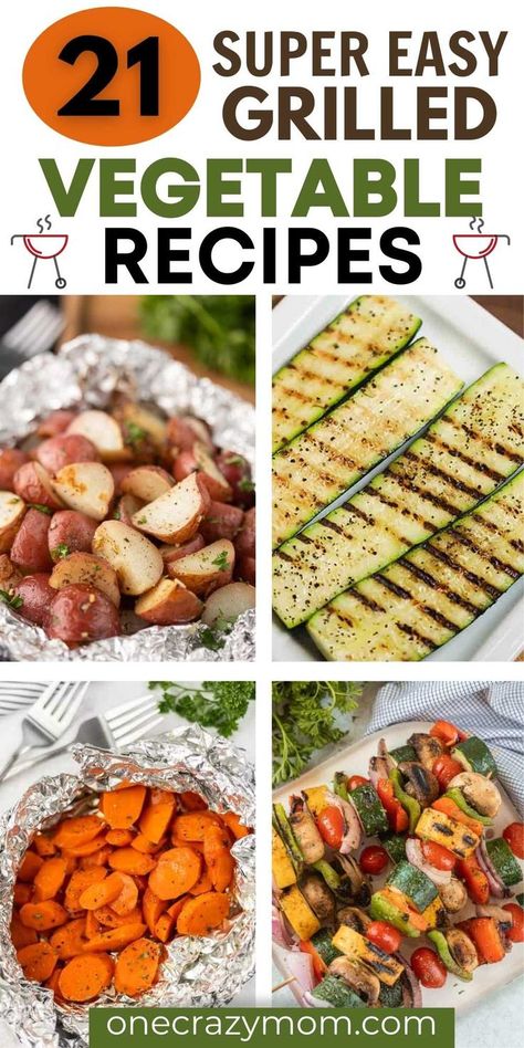 21 of the Best Grilled Vegetables you have to try this Spring and Summer. Learn how to grill vegetables for an easy and delicious side dish. You will love these simple and healthy grilled vegetable recipes that taste amazing too. Learn how to grill vegetables in foil and directly on the grill too.  #onecrazymom #grillingrecipes #vegetablerecipes #sidedishrecipes #recipes Grilling Recipes Vegetable, Vegetables For Grilling, How To Grill Vegetables On The Grill, Grilled Vegetables In Foil, Grilled Summer Vegetables, Bbq Veggies Grilled Vegetables, Grilling Vegetables On Grill, Grill Veggies On Grill, Veggies On Grill