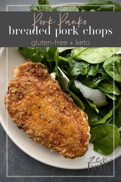 breaded pork chops Panko Breaded Pork Chops, Quick Pork Chops, Panko Pork Chops, Pork Panko, Healthy Pork Chops, Gluten Free Panko, Gluten Free Stuffing, Breaded Pork Chops, Healthy Pork