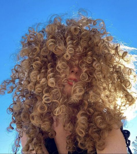 Dyed Curly Hair, Curly Hair Photos, Big Curly Hair, Blonde Curly Hair, Colored Curly Hair, Beautiful Curly Hair, Hairdos For Curly Hair, Curly Hair Inspiration, Dye My Hair