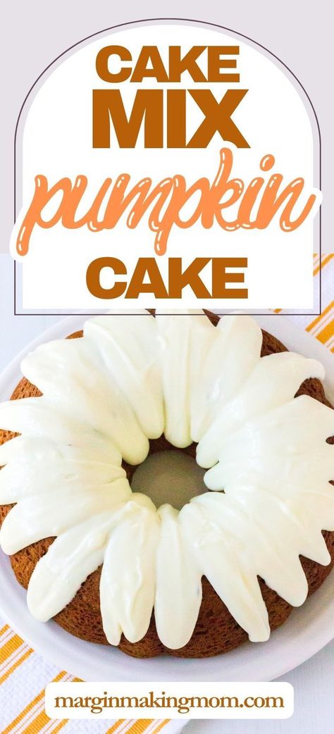 It doesn't get much easier than this delicious pumpkin spice bundt cake made from a cake mix! It's a simple yet stunning dessert, and it tastes even better than it looks. Perfect for fall, and it makes a lovely Thanksgiving dessert, too. Nothing Bundt Pumpkin Spice Cake, Pumpkin Cake Bundt Pan, Easy Pumpkin Bundt Cake Recipes, Pumpkin Bundt Cake With Yellow Box Cake, Nothing Bundt Cake Pumpkin Spice Copycat, Pumpkin Bundt Cake With Cream Cheese, Pumpkin Cake With Yellow Cake Mix Simple, Thanksgiving Bundt Cake Recipes, Pumpkin Bundt Cake With Box Cake