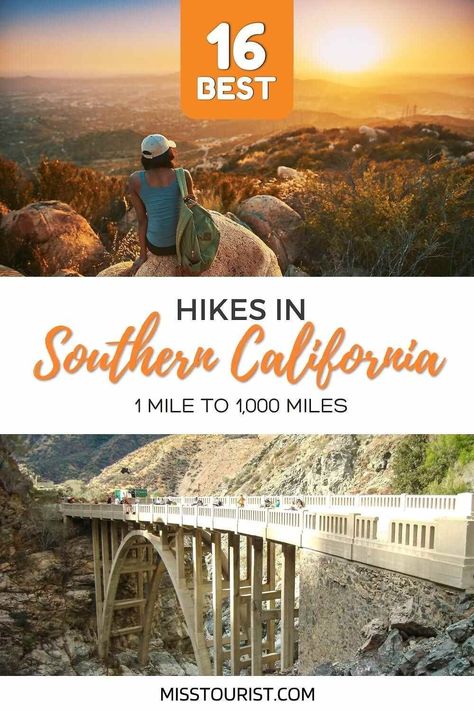 Check out our list of the 16 best hikes in Southern California! Whether you're looking for an easy-breezy hike or something more advanced, we've got one for you! California Hiking Trails, Southern California Hikes, California Waterfalls, California Hiking, Nomadic Life, California Outdoor, San Gabriel Mountains, California Hikes, Hiking Spots