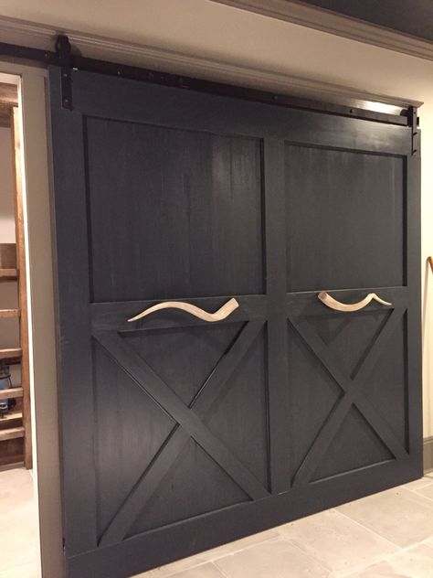 beautiful barn door with kudu horn that opens up into a bunk room Kudu Horns Decor, Kudu Horns, Lodge Ideas, Horns Decor, Rosetta Stone, Theatre Room, Bunk Room, Room Doors, Diy Home Decor Projects