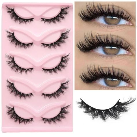 Just found this amazing item on AliExpress. Check it out! $4.08 | GROINNEYA Cat eye Eyelashes 3D Natural False Lashes Fluffy Soft Cross 5 pairs Manga Lashes Wispy Natural Eyelash Extension Makeu False Lashes Asian Eyes, Japanese False Lashes, False Lashes Amazon, Natural False Lashes, Spider Lashes Fake Eyelashes, Mink Lashes Amazon, Natural Eyelash Extensions, Natural Eyelashes, False Lashes