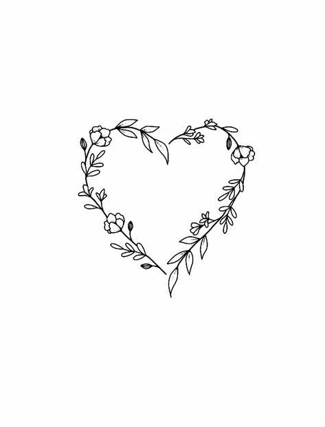 Thorny Heart Tattoo, Nature Heart Tattoo, Heart Vine Tattoo, Vine Heart Tattoo, Floral Heart Tattoo, Flower Heart Tattoo, Heart With Thorns, Rose Heart Tattoo, Love Heart Tattoo