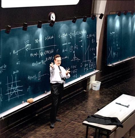 Physicist Aesthetic, Physics Student Aesthetic, Physics Motivation, Algebra Humor, Bullet Journal Boxes, Quantum Electrodynamics, Math Genius, Richard Feynman, Magic Number