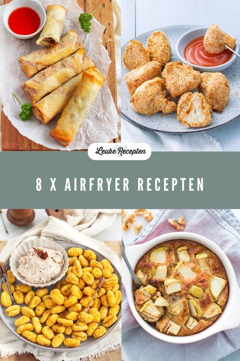 8 airfryer recepten blog Airfryer Recipes, Air Fryer Recipes, Air Fryer, Diner, Snack Recipes, Good Food, Snacks, Cake