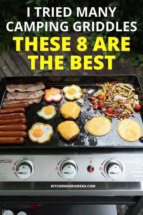 Forget pre-packed sandwiches and trail mixes and enjoy warm and tasty meals in the middle of nowhere with these best griddles for camping. Camping Griddle, Best Griddle, Clean Grill Grates, Grilling Guide, Best Charcoal Grill, Kamado Grill, Tasty Meals, Camping Grill, Camping Rv