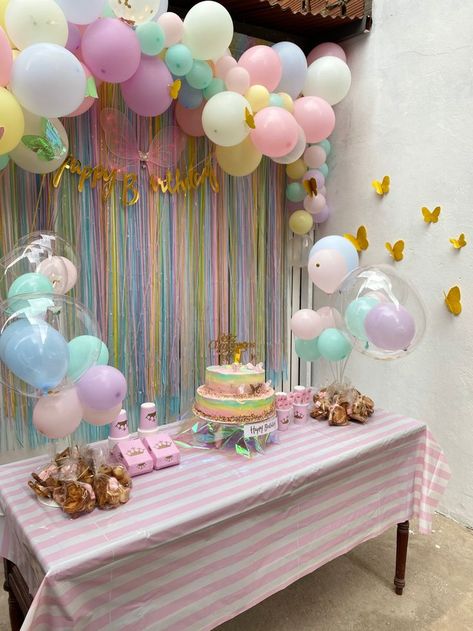 Rainbow Pastel Birthday Party Ideas, Pastel Color Bday Theme, Pastel Color Theme Birthday Party, Pastel Colors Birthday Theme, Pastel Color Birthday Party Ideas, Pastel Birthday Decor, Magic Birthday Party, Fiesta Colors, Pastel Birthday