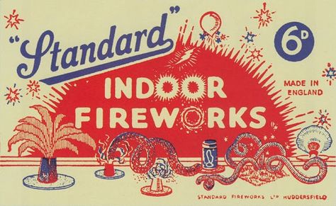 Standard Indoor Fireworks Vintage Design Graphic Typography Standard Fireworks, Firework Art, Indoor Fireworks, Vintage Fireworks, Fireworks Art, Patriotic Images, Fireworks Design, Vintage Packaging, Vintage Americana