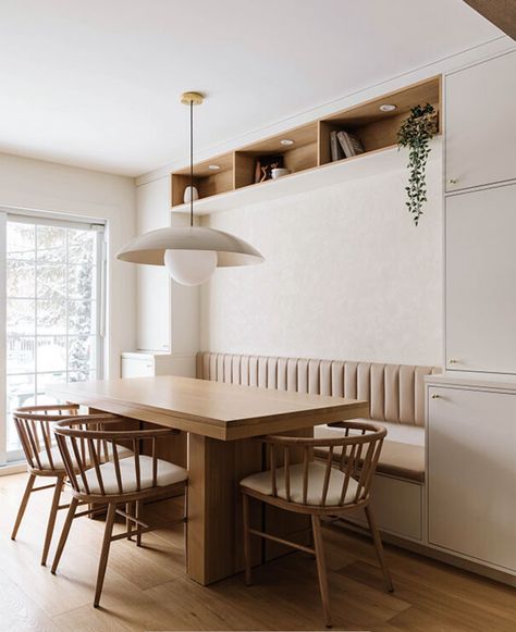 Banquette Under Window, Kitchen Bench Seating, Banquette Seating With Storage, Custom Banquette Seating, Banquette Ideas, Dining Room Banquette, Banquette Dining, Bench Seating Kitchen, Banquette Seating In Kitchen