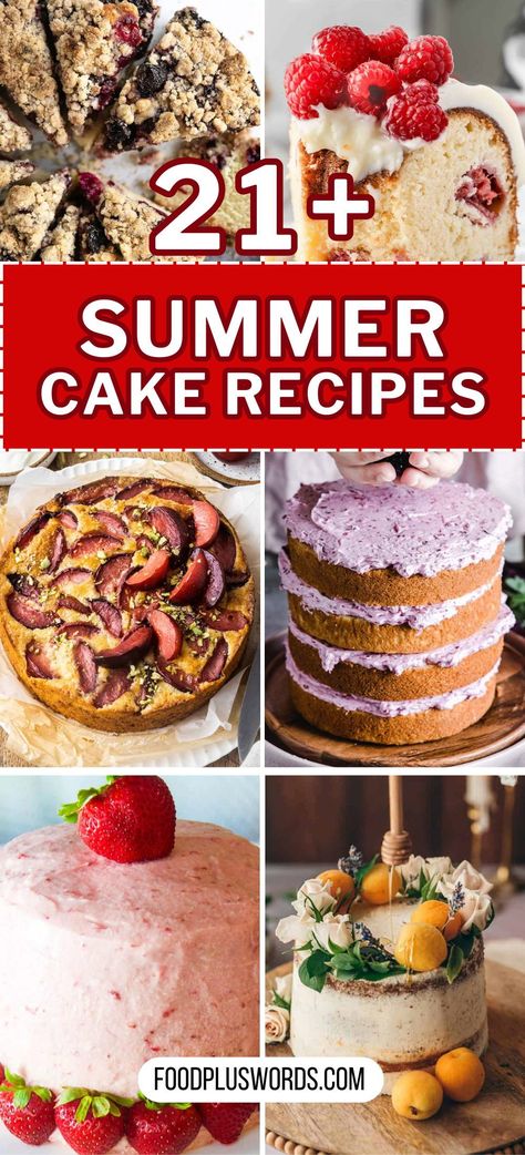 Get ready to bake up some summer sweetness with this collection of simple cake recipes and designs. Whether you're celebrating a birthday or just craving a delicious treat, these cakes are perfect for any occasion. With easy-to-follow instructions and basic ingredients, you can whip up a beautiful cake in no time. Decorate with fun and colorful toppings to add that extra touch of summer fun. Summer Time Cakes, Cakes For Summer, Simple Cake Recipes, Summer Cake Recipes, Icing Recipes, Baked Cake, Birthday Cake Flavors, Birthday Cake Decorating Ideas, Cake Recipes Easy Homemade