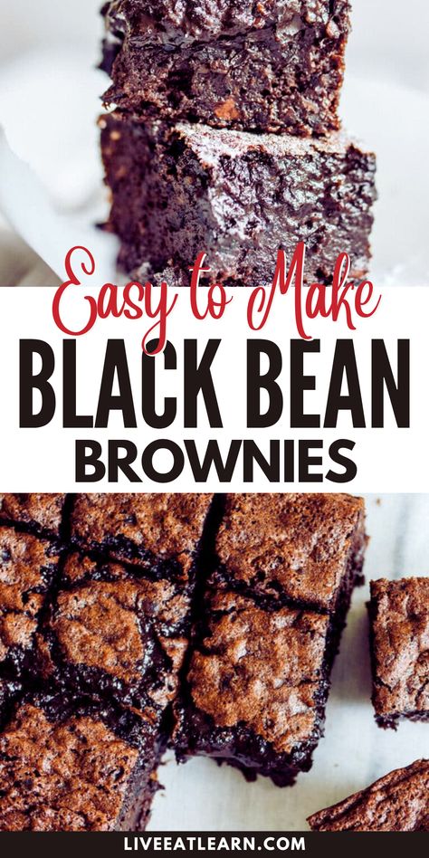 Desserts Brownies, Brownies Healthy, Brownie Recipes Healthy, Black Bean Brownies, Brownies Chocolate, Bean Brownies, Healthy Brownies, Protein Desserts, Delicious Cookies