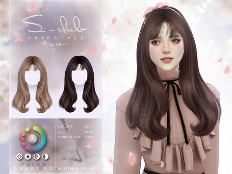 Sims Hair With Bangs, Sims4 Bangs Cc, Sims 4 Curly Hair With Bangs, Sims 4 Long Hair Bangs, Sim4 Hair Cc, Sims 4 Cc Hair Sims Resource, Sims Hair Alpha, Sims 4 Hair Alpha Cc, Sims 4 Cc Bangs Hair