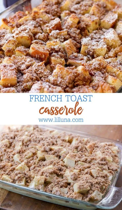 Overnight French Toast Recipe, Crockpot French Toast, Easy French Toast Bake, Toast Aperitif, Fall Sweets, French Toast Bake Overnight, Healthy French Toast, French Toast Casserole Easy, Baked Breakfast