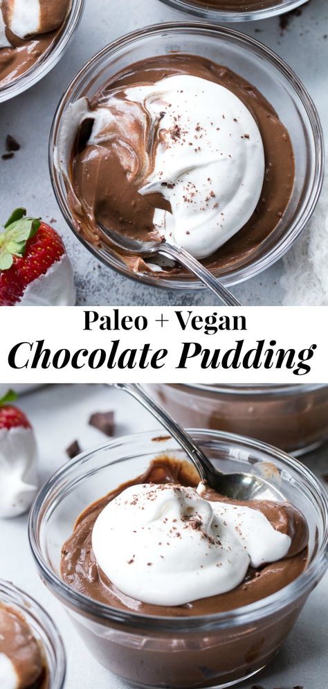 Buttermilk Baking, Vegan Chocolate Pudding, Paleo Recipes Dessert, Paleo Baking, Paleo Sweets, Desserts Vegan, Low Carb Dessert, Paleo Chocolate, Paleo Treats