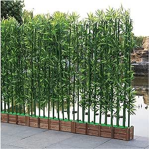 Artificial Fake Bamboo Tree Faux Potted Plants with Wood Base, Indoor Room Separator Divider Screen - Restaurant Home Office Decor (Color : 1.5m Tall, Size : 150x18x18.5cm-26 Pole) Fake Bamboo Plant Decor, Fake Outdoor Plants Landscaping, Bamboo Plant Decor, Bamboo Privacy Fence, Faux Potted Plants, Room Separator, Moss Grass, Cheap Artificial Plants, Vancouver House