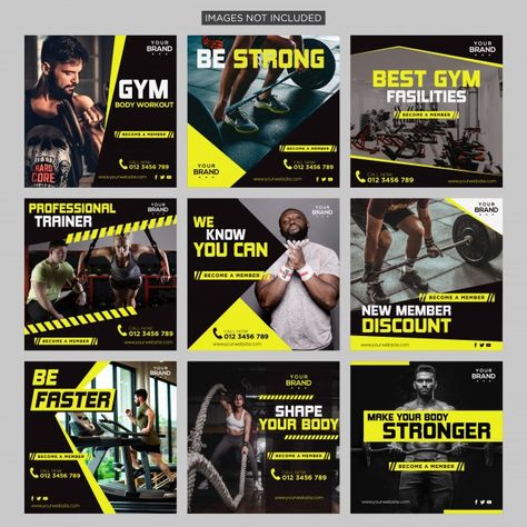 Fitness Social Media Post, Fitness Social Media, Logo Banner, Modern Business Cards Design, Graphisches Design, Social Design, Desain Editorial, 광고 디자인, Shop Logo Design