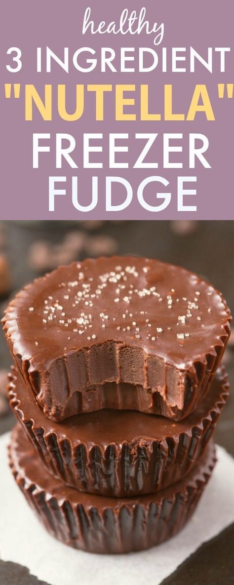 Healthy Nutella Desserts, Nutella Fudge 2 Ingredient, Paleo Nutella, Fudge Cups, Dessert Coconut, Freezer Fudge, Nutella Fudge, Dessert Vegan, Nutella Desserts