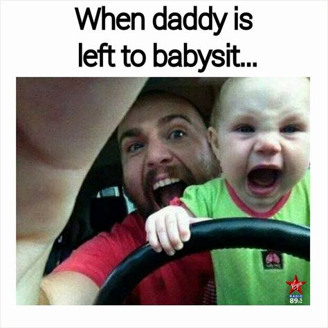 Lol when daddy is left to babysit ! #Father #Child #Children #Baby #Kids #Parenting #Dad 9gag Amusant, Anais Nin, Have A Laugh, Laughing So Hard, Parenting Tips, Funny Babies, Bones Funny, Funny Kids, Funny Photos