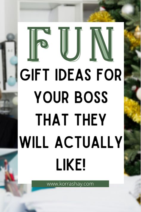 Fun gift ideas for your boss that they will like! Still need to get a holiday gift for your boss? Then check out this list of Christmas gift ideas for bosses! Good Gift For Boss, Fun Bosses Day Ideas, Gifts For A Boss Lady, Boss’s Day Gift Ideas Diy, Gift Basket Ideas For Boss Lady, Boss Christmas Gift Ideas Woman, Birthday Gifts For Your Boss, Birthday Gift For Male Boss, Birthday Gifts For Manager