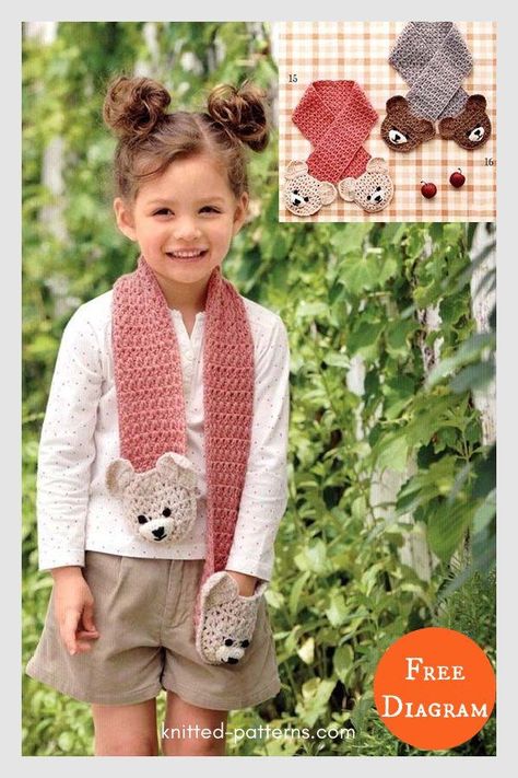 Crochet Toddler Scarf Boy, Kids Scarf Knitting Pattern Free, Childrens Crochet Scarf, Crochet Baby Scarf Free Pattern, Toddler Crochet Scarf, Crochet Scarf Kids, Crochet Scarves For Kids, Crochet Animal Scarf, Crochet Toddler Scarf