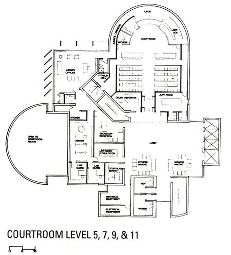 Courthouse Floor Plan, Nice Homes, Miami Fl, Case Study, Floor Plan, Miami, Arch, Floor Plans, Flooring