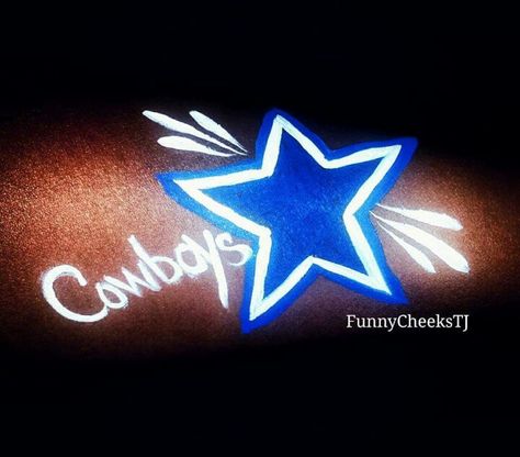 Dallas Cowboys Blue Star face painting by FunnyCheeksTJ Dallas Face Painter. Cowboys 4 Life. Star Face Painting, Dallas Cowboys Nails, Blue Face Paint, Cowboy Nails, Star Face, Blue Face, Sports Photography, 4 Life, True Blue