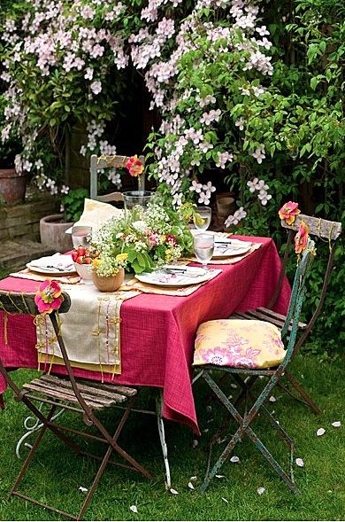 Have Inspiration, Tea Party Garden, Al Fresco Dining, Country Gardening, Small Gardens, Garden Spaces, Outdoor Rooms, Outdoor Entertaining, High Tea