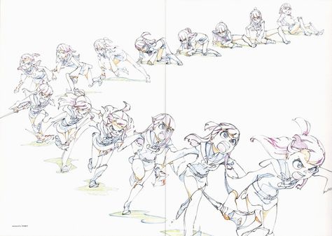 Drawing Of People, Little Witch Academia, الفن الرقمي, Animation Storyboard, Frame By Frame Animation, Animation Sketches, Witch Academia, Short Movie, Animation Tutorial