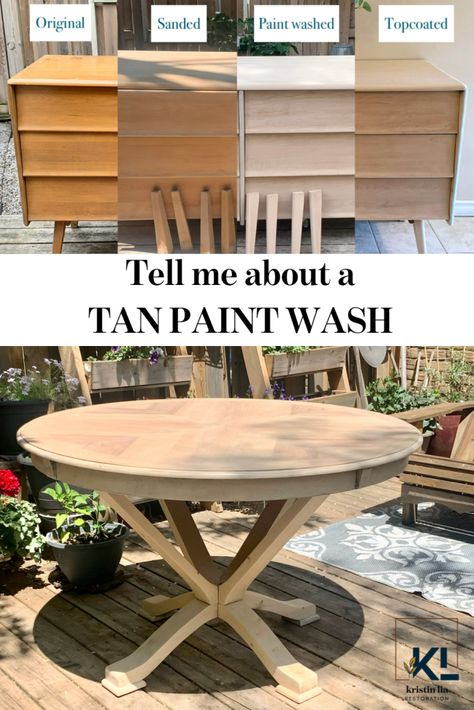 Tan Wash, Paint Wash, Tan Paint, Wood Projects For Kids, Refinishing Furniture Diy, Wood Projects That Sell, Cool Wood Projects, Easy Wood Projects, Diy Furniture Renovation