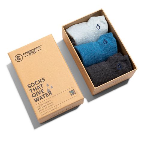 Check out the eco-friendly Ethical Socks that Give Water Gift Box 3pk from Conscious Step. Shop sustainably on EarthHero.com! Early Detection Saves Lives, Water Gift, Low Cut Shoes, Socks Packaging, Water And Sanitation, Safe Water, Sock Packs, Soft Sock, Ankle Socks