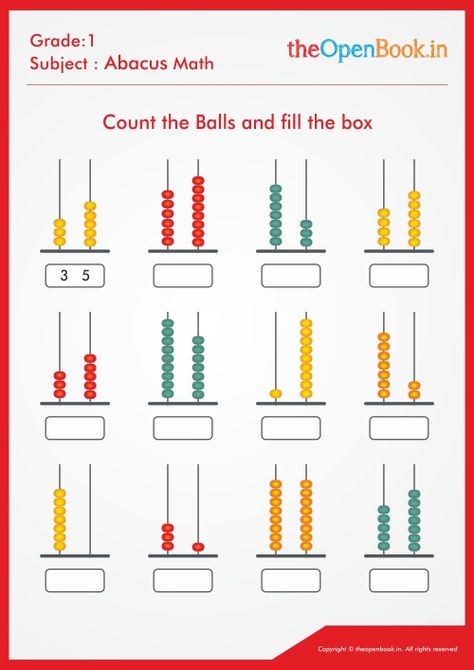 Count the Balls and fill the box 01 Maths Activity For Class 1, Kindergarten Math Worksheets Addition, Maths Worksheet, Abacus Math, Kindergarten Math Worksheets Free, First Grade Math Worksheets, Math Addition Worksheets, Maths Worksheets, Base Ten Blocks