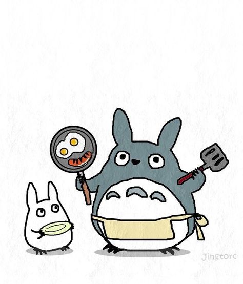 Cooking Totoro | Totoro art, Studio ghibli fanart, Ghibli artwork Totoro Aesthetic Icons, Totoro Widgets, Totoro Doodle, Ghibli Fanart, Totoro Ghibli, Totoro Art, Art Studio Ghibli, Studio Ghibli Fanart, Personajes Studio Ghibli