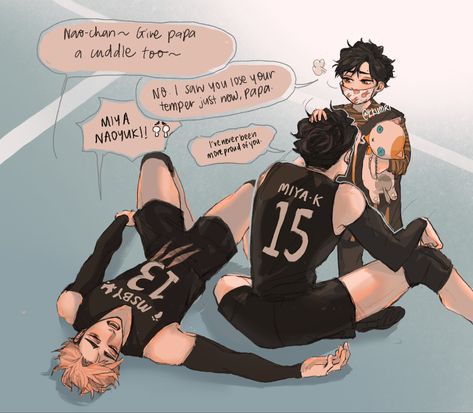 Naoyuki Miya, Gay Fanarts Anime, Haikyuu Future, Sakuatsu Fanart, Sakusa X Atsumu, Miya Atsumu, Haikyuu Volleyball, Haikyuu Kageyama, Haikyuu Funny