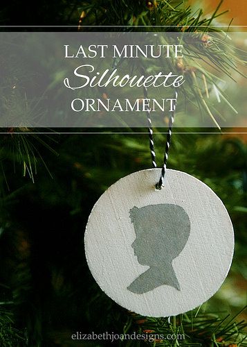 Last Minute Silhouette Ornament Silhouette Ornaments Kids, Shrinks Dink Ornament, Diy Silhouette Ornaments, Silhouette Ornaments Diy, Christmas Craft Ornaments, Silhouette Christmas Ornaments, Class Art Projects, Silhouette Ornaments, Craft Ornaments