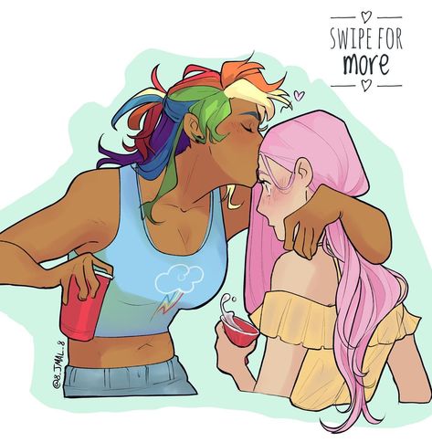 Jmal | Human Rainbow Dash x Fluttershy AU. . I was rewatching my little pony as you do, and I fell in love with their dynamic! The “tries to be… | Instagram Rainbow Dash X Fluttershy Fanart, Raridash Fanart, Rarishy Fanart, Flutter Shy X Rainbow Dash, Flutter Shy And Rainbow Dash, Rainbow Dash Human Fanart, Human Fluttershy Fanart, Flutterdash Fanart, Fluttershy Human Fanart