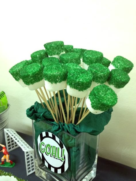 Hulk Party Ideas, Boys Party Theme, Boys Soccer Birthday Party, Soccer Theme Birthday Party, Soccer Birthday Party Ideas, Marshmallows Pops, Coloured Rice, Soccer Theme Parties, Hulk Birthday Parties