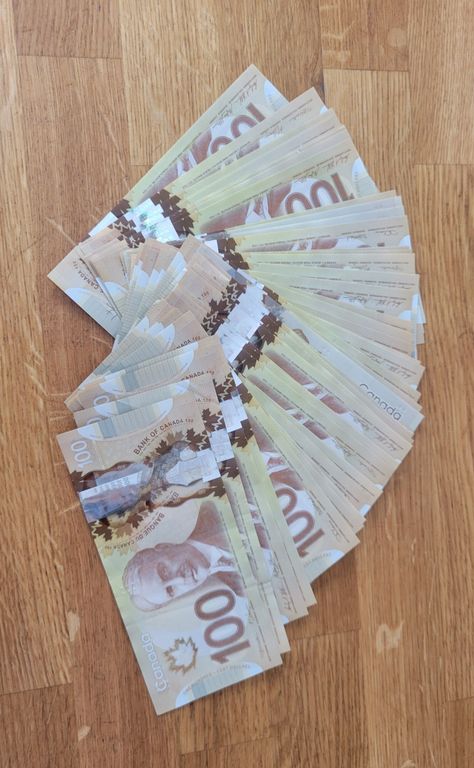 Canadian Dollar Bills, Canadian Money Aesthetic, Prosperity Consciousness, Manifest List, Canada Money, Pen Test, Manifest Board, Money Counter, Canadian Money