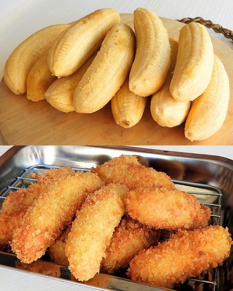 VEGAN BANANA FRITTERS I... - Plant Based & Vegan Recipes Vegan Diet Recipes, Banana Fritters, Plant Based Soups, Mini Bananas, Gluten Free Bread Crumbs, Fried Bananas, Homemade Gluten Free, Vegan Banana, Gluten Free Bread