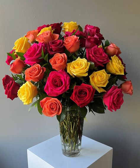 36 Red Roses | Owings Mills & Baltimore (MD) Flower Delivery | Flowers & Fancies Mixed Roses Bouquet, Seasonal Plants, Color Roses, Happy Birthday Black, Silk Arrangements, Anniversary Flowers, Rose Arrangements, Colorful Roses, Flower Therapy