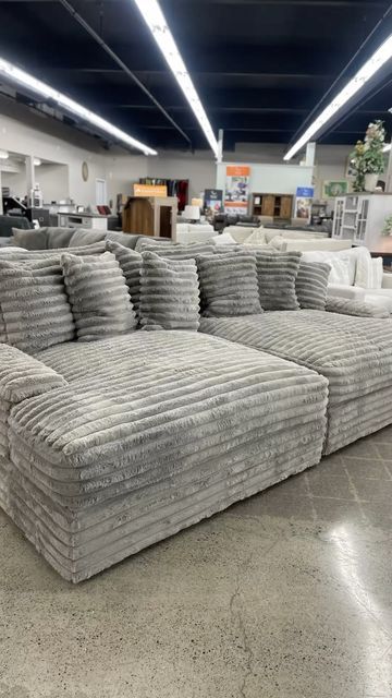 Furniture Max on Instagram: "You NEED this couch ‼️🤩 Run don’t walk, this is AVAILABLE NOW AT FURNITURE MAX‼️ Over sized, fluffy, and super comfortable! 🇺🇸 MADE Hurry in and take a seat, we have different colors available ‼️ 📍1414 S. 3rd Ave Yakima,WA 📞509-424-3293" Fluffy Couches Furniture, Sofa Fluffy, Huge Couch, Fuzzy Couch, Fluffy Couch, Couches Living Room Comfy, Goth Apartment, Comfy Furniture, Manifest 2024