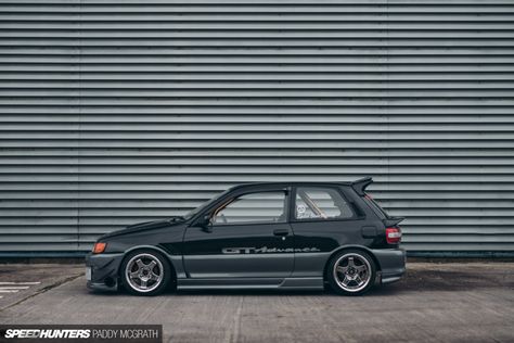 Ep82 Starlet, Toyota Starlet Gt Turbo, Starlet Toyota, Car 90s, Toyota Starlet, Hatchbacks, Car Tattoos, Hot Hatch, Unsung Hero