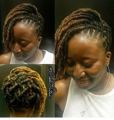 Alopecia Loc Hairstyles, Black Hair Ponytail Hairstyles, Black Hair Ponytail, Pretty Updos, Church Hair, Loc Care, Hair And Skin Vitamins, Dreadlocks Styles, Short Dreadlocks Styles